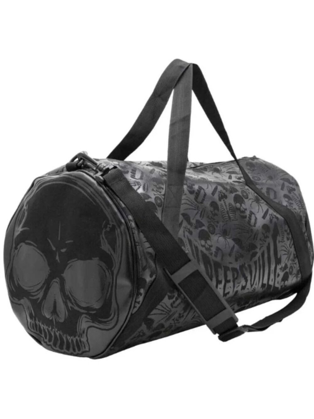NWT Kreepsville 666 Black Gray Large Duffle Bag Gym Travel Punk Goth Skater